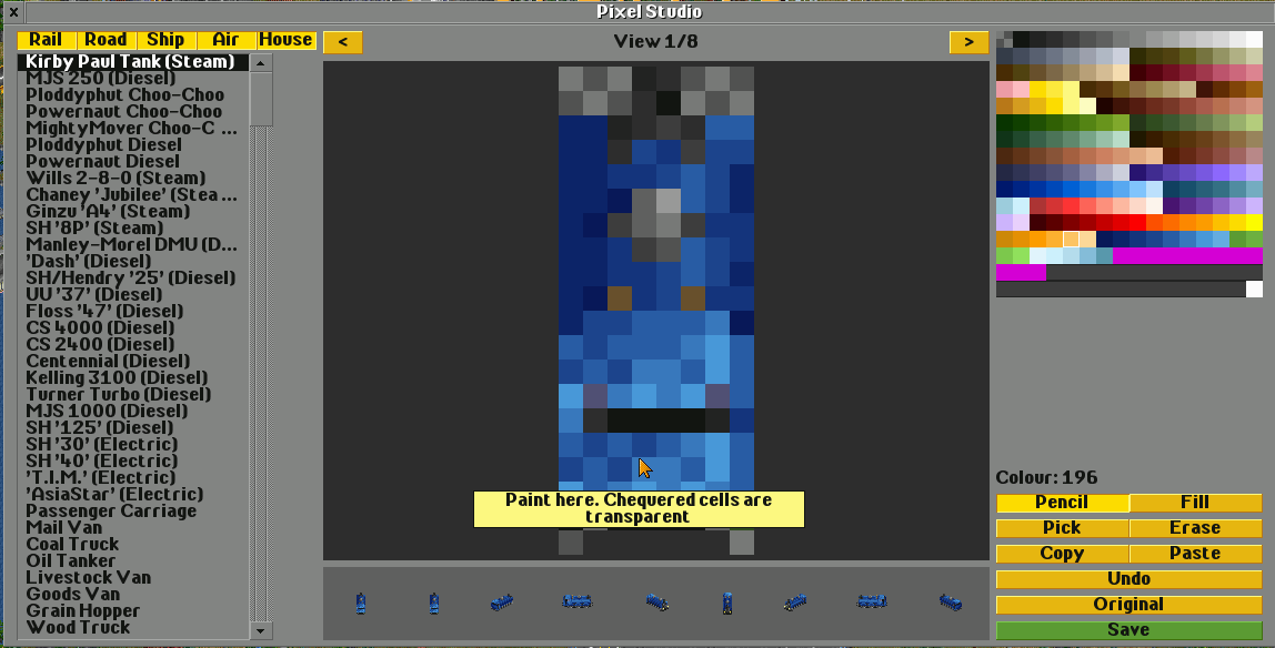 Pixel Studio – der eingebaute Mal-Editor / the built-in paint editor